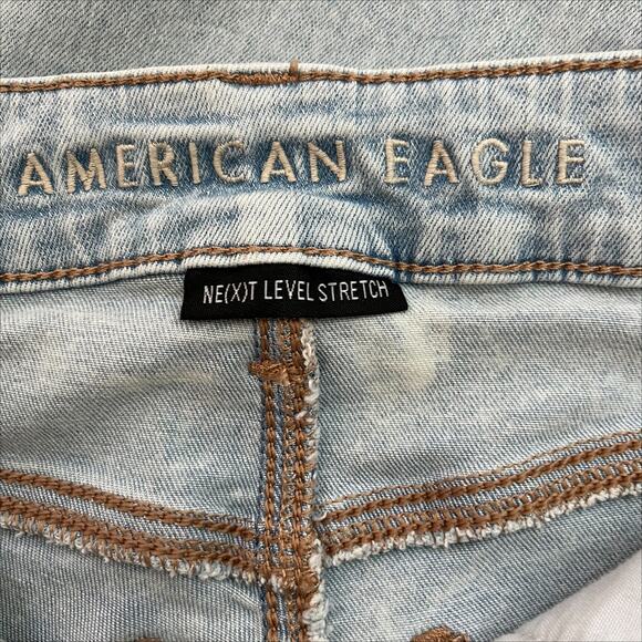 American Eagle Hi-Rise Next Level Stretch Jegging in Worn Out Blue Size 2 - Picture 7 of 8